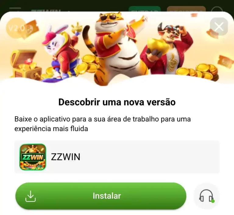 Baixar o app da ZZWIN é a melhor forma de jogar onde quiser.